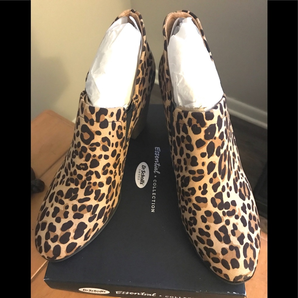🌟NWT Dr Scholls Comfort Leopard Bootie 10 11 🌟🐆